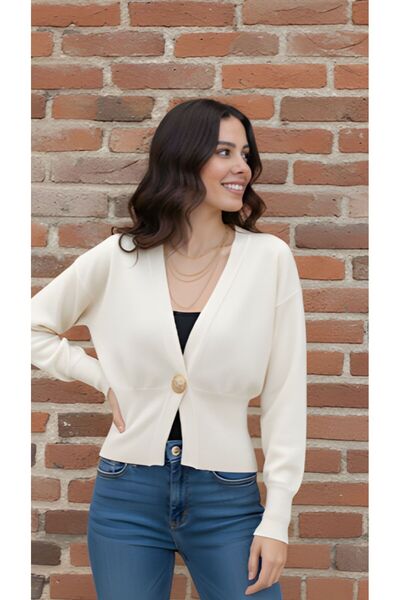 ikomteks Single Button Knitwear Cardigan
