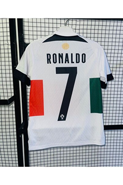 Lion Spor Portugal Custom Design Ronaldo Number 7 Jersey White