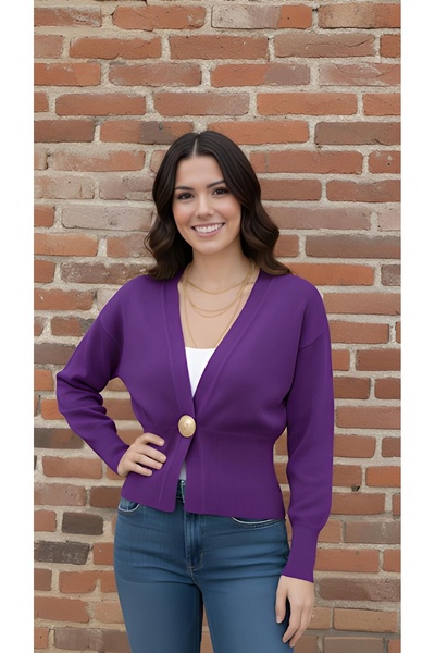 ikomteks Single Button Knitwear Cardigan