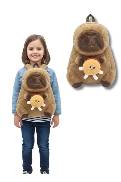 Premium Cute Bear 3D Plush Backpack Soft Cartoon Kids School Bag