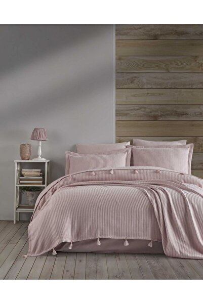 newhome Saç Örgülü %100 Pamuk Lüx Pike Takım