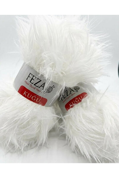 Feza Swan Feather Plush Knitting Yarn 2-Pack – Soft, Voluminous, Suitable for...