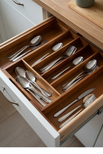 Suo Home Akasya Açılabilir Çekmece İçi Düzenleyici (Kapalı 25,5 x 35,5 cm - A...