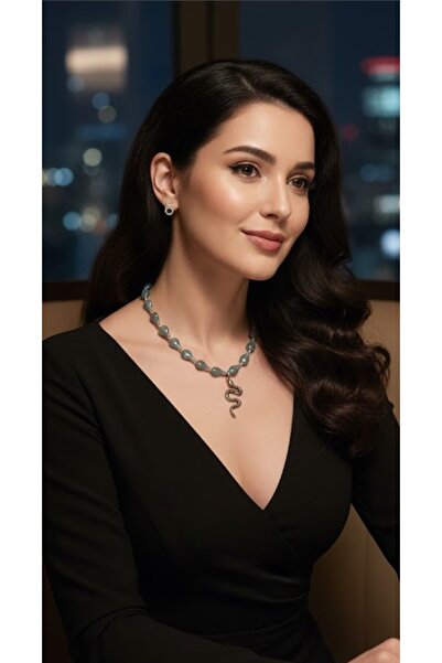 LO ADORO قلادة من الحجر الطبيعي على شكل البحر للعطلات، قلادة عصرية