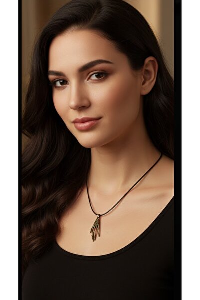 LO ADORO Vintage Natural Pendant Bronze Necklace Special Design Accessory Ang...