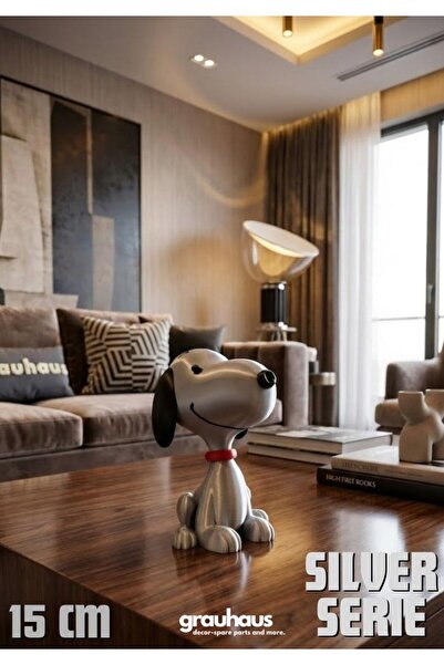 GRAUHAUS Silk Silver Snoopy Dekoru 15 CM - Modern Masa Üstü Biblo, Ofis & Ev ...