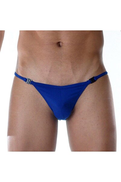Hafif Giyim Erkek Mavi Fantezi Seksi İp Askılı Slip DM111834HF