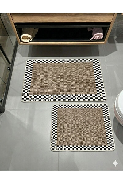 MyDecoRoom مجموعة سجادة حمام مزخرفة مضادة للحساسية وقابلة للغسل في الغسالة وم...