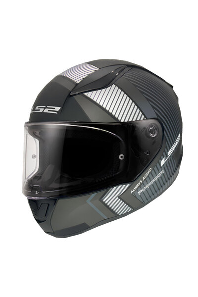 LS2 Rapıd 2 Extra Mat Siyah-Gri Motosiklet Kaskı