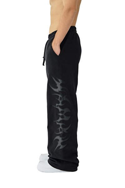 hitup Tribal Deri & Nakış Detaylı Double Belt Premium Sweatpant