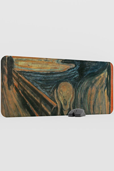 mousepad bastir The Scream Edvard Munch V2 90X40 XXL Gaming Rubber Non-Slip B...