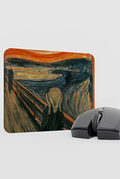 mousepad bastir The Scream Painting Edvard Munch 22X18 Gaming Rubber Non-Slip...