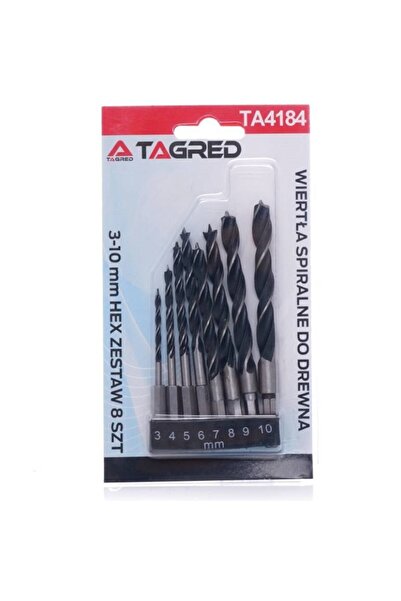 Tagred Professional Set burghie pentru lemn, Tagred TA4184, HEX 1/4, 3-10 mm,...
