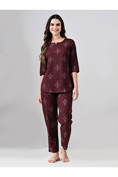 ICHAA By Styli Women Cotton Printed Top and Pyjama Set