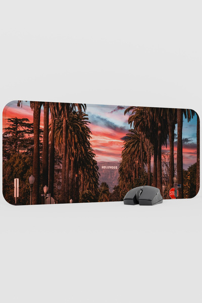mousepad bastir Hollywood Los Angeles Usa V4 70X30 XL Gaming Rubber Non-Slip ...