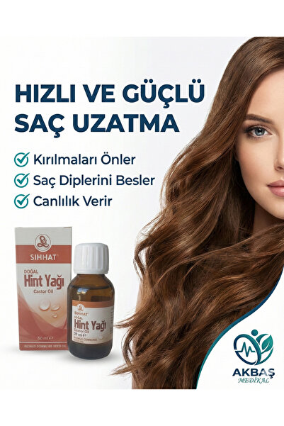 movementnutrition Sıhhat %100 Doğal Hint Yağı (Castor Oil) 50 ml - Saç, Kaş, ...