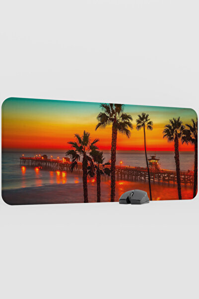 mousepad bastir California Usa V3 90X40 XXL Gaming Rubber Non-Slip Base Mouse...