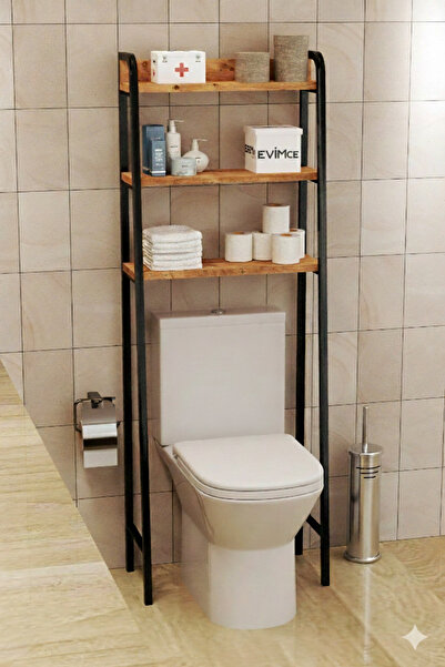 EVİMCE MOBİLYA Wc Arkası Klozet Rafı Klozet Üstü Raf Ve Organizatör Havluluk ...