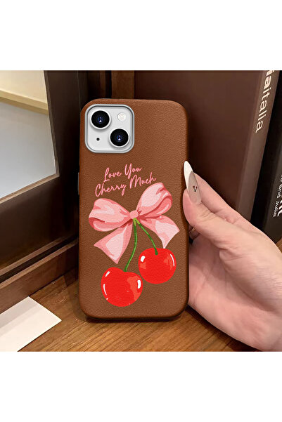 Hontinga iPhone 14 Plus/15 Plus Compatible Phone Case Leather Texture Anti Fa...