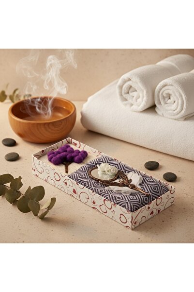 Hediye Hamamı El Yapımı Hamam Hediye Seti – Keçe Sabun, Havlu ve Dekoratif Ayna