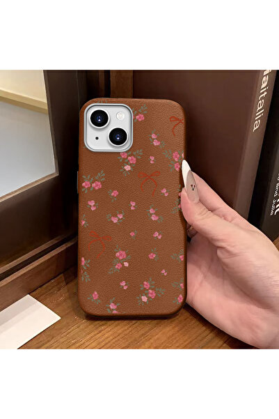 Hontinga iPhone 14 Plus/15 Plus Compatible Phone Case Leather Texture Anti Fa...
