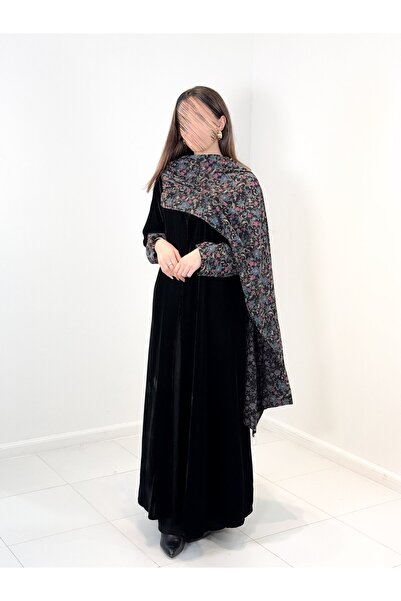 FR ABAYA LINE عباية مخمل بتدخيلة كشميري