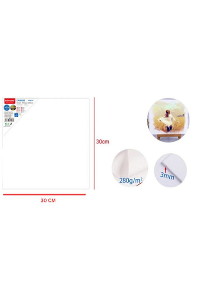 MOTARRO Canvas 30x30cm MP133-7, 280G, 3mm Thick Premium Stretched Artist Canv...