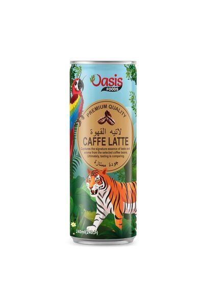 Oasis Premium Caffe Latte Cold Coffee 240 ml - Carton (24 cans)