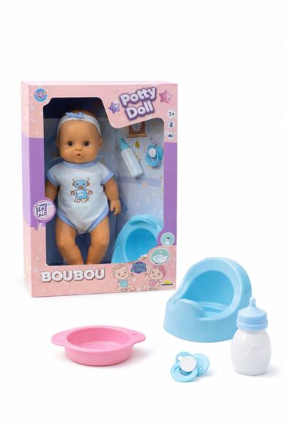 NASYONEL TOYS Boubou Potty Doll Oyuncak Bebek | Lazımlıklı, Biberonlu Bakım S...