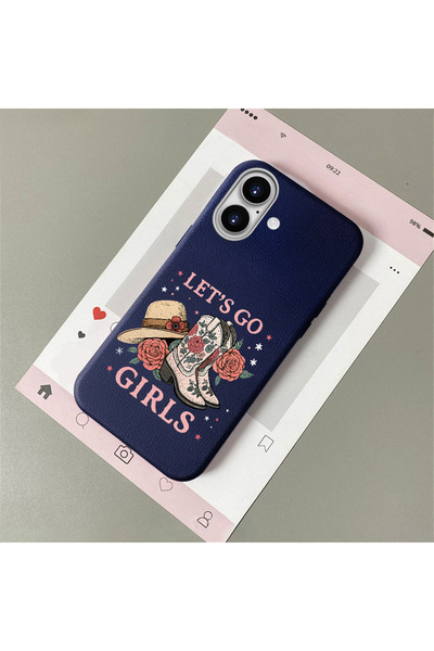 Hontinga iPhone 16 Compatible Leather Texture Anti-Fall Soft Silicone Phone C...