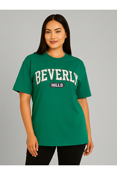 PAUSE By Styli PAUSE Regular Fit Printed Roundneck Green Single jersey T-Shirt