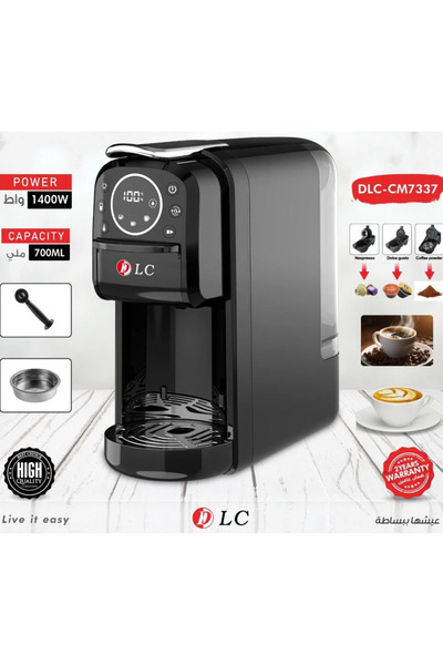 Biki Multi-functional 3-in-1 Coffee Machine (1400W) | Digital Display & High-...