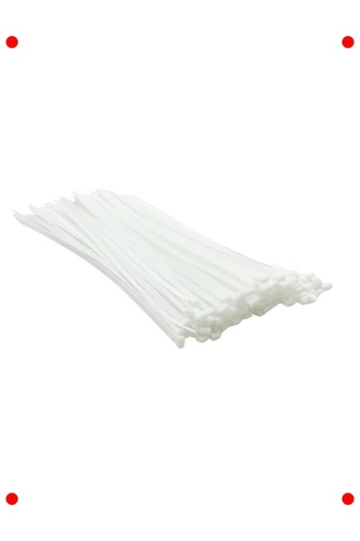 markentegra White Plastic Cable Ties (Pack of 100)