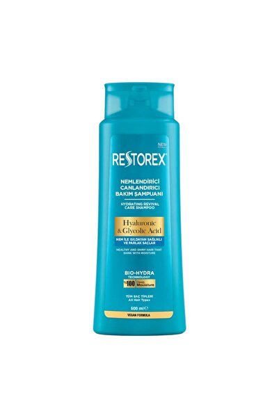 Restorex Nemlendirici Canlandırıcı Bakım Şampuanı Hyaluronic&Glycolic Acid 50...