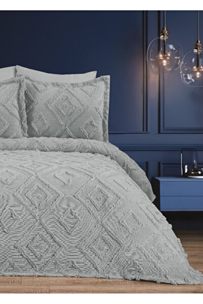 Bella Home 3 Piece Dream Pike Set - Fence Personality - 240X260 cm - Gray wit...