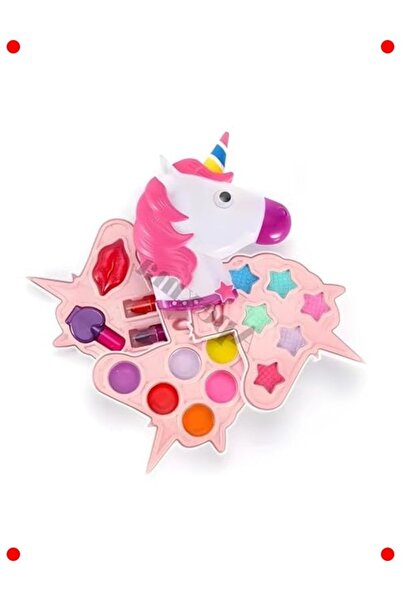 Genel Markalar Kız Çocukları Için Sürülebilir Unicorn Şekilli 3 Katlı Makyaj ...