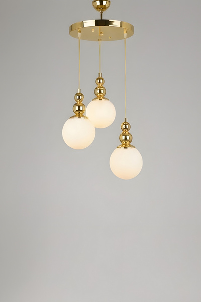 RONİSU AYDINLATMA Purina 3 Camlı Avize - Oturma Odası, Salon, Mutfak Uyumlu C...