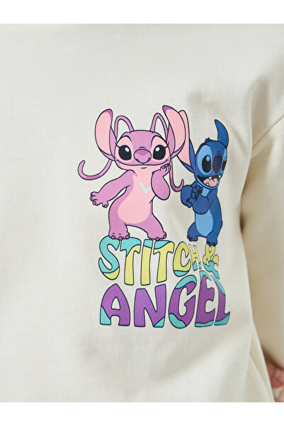 Styli Girls Lilo and Stitch Graphic Cotton Sweatshirt