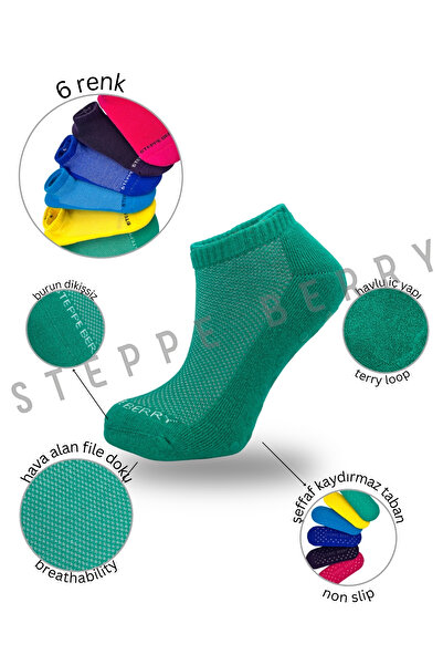 STEPPE BERRY Pack of 6 Women's Pilates Yoga Socks