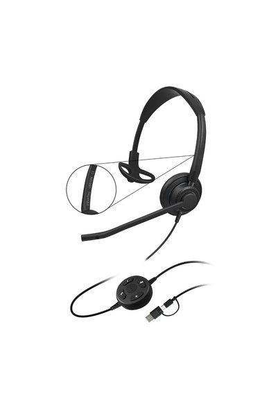 inbertec UB815M Premium Mono Yapay Zeka Gürültü Engelleyici USB Kulaklık