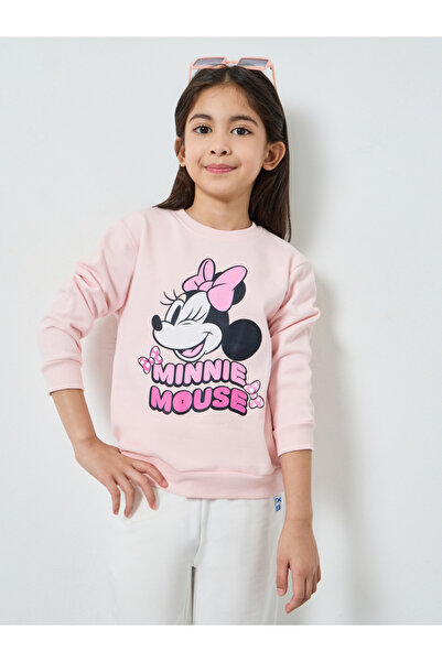 Styli Girls Cotton Minnie Mouse Graphic Sweatshirt