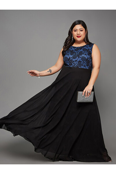 Miss Chase By Styli Plus Size Women Lace Sleeveless Maxi Dress