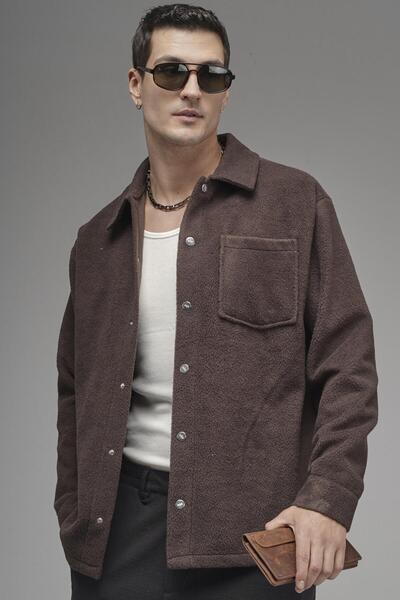 king brich Regular Fit Single Pocket Men's Plush Shirt