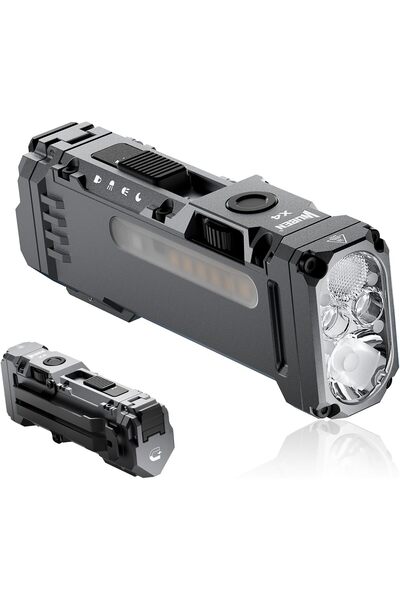 Wuben مصباح يدوي مسطح X4 EDC مزود بإضاءة RGB، مصباح يدوي صغير بقوة 1500 لومن