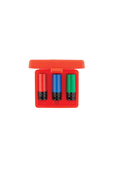 İzeltaş 1/2" Havalı Darbeli Jant Lokma Takımı - 3 Parça 17 -19 - 21 mm