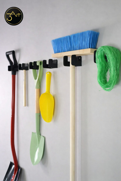 3art Metal 3'lü Bahçe Alet Askılığı – Duvar Askısı | Kürek, El Aleti ve Bahçe...