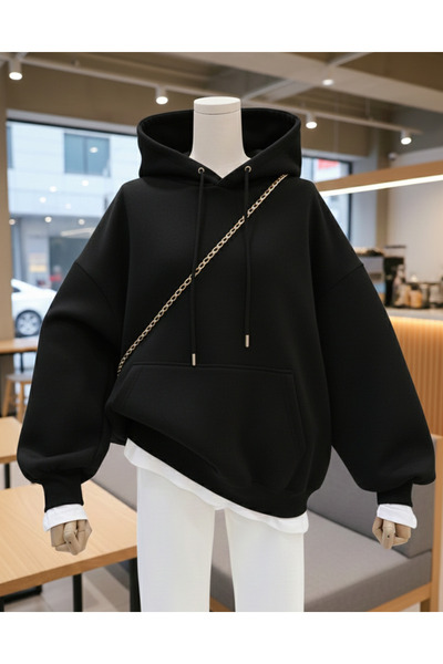 By Layina 3 Yarn Kangaroo Pocket Ka Hooded Sweatshirt