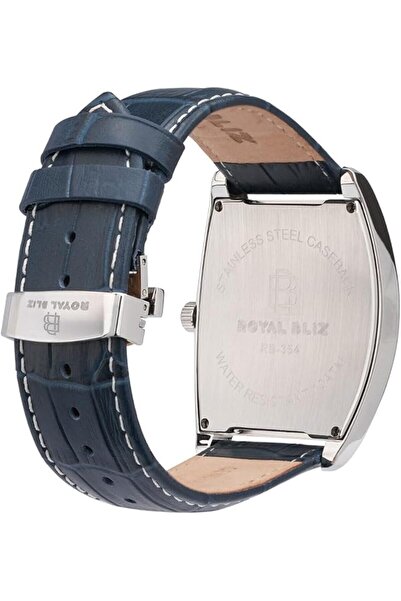 ROYAL BLIZ RB Royal Edgy Men's Rectangular Watch | 316L Steel | Sapphire Chrystal | 100m (Blue)