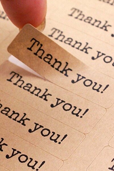 Dekorden Kraft Label, Thank You 100 Pieces