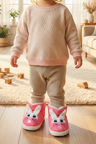 Ekonomik Ayakkabı Cute Animal Figured Baby and Kids Slippers – Non-Slip Sole,...